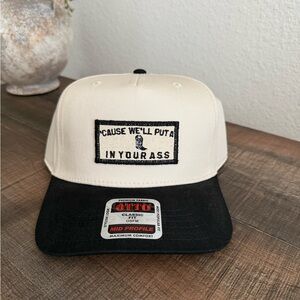 OTTO Cream and Black Cap with Bold Patch